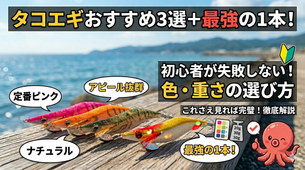 初心者が失敗しない　タコエギ　選び方　おすすめ