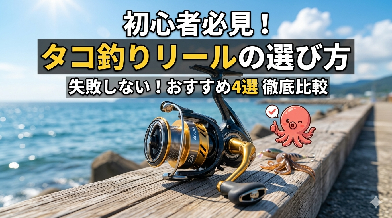 タコ釣り初心者におすすめリール4選