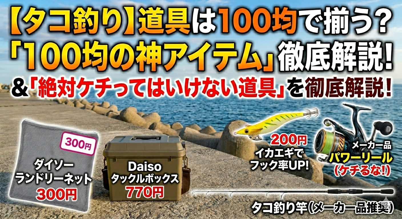 タコ釣り 100均で使える神アイテム画像